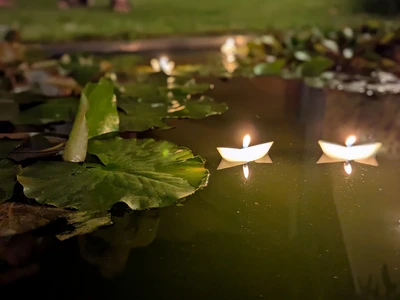 Jezírko v atriu hotelu